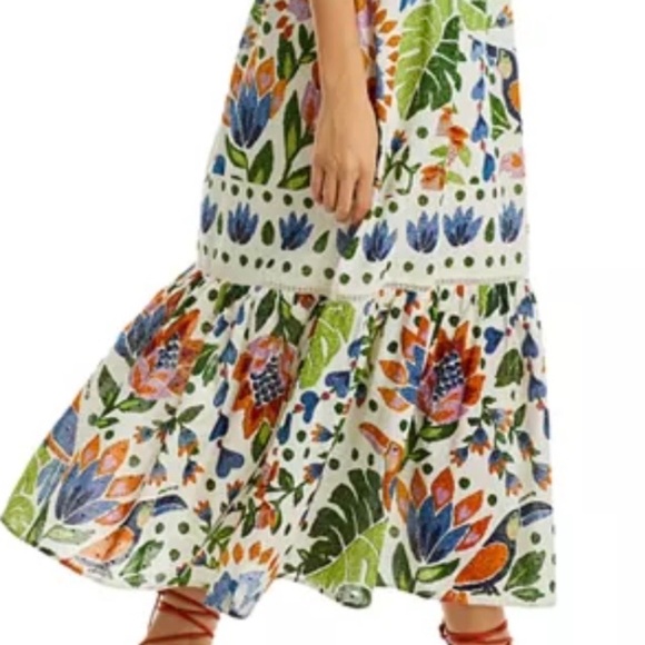 FARM Rio Summer Garden Cotton Maxi Dress Size XXS - Picture 2 of 11